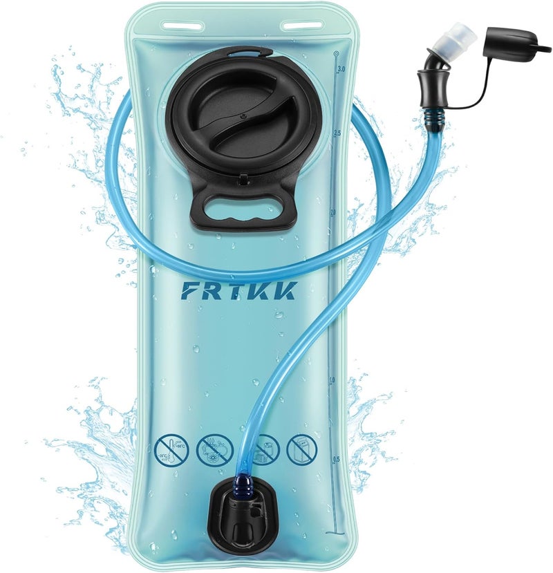 FRTKK 2L/3L Hydration Bladder, Leak Proof Water Bladder for Hydration Pack, BPA Free Wide Opening Ergonomic Shape Water Reservoir for Running Hiking Cycling Camping - Image 1